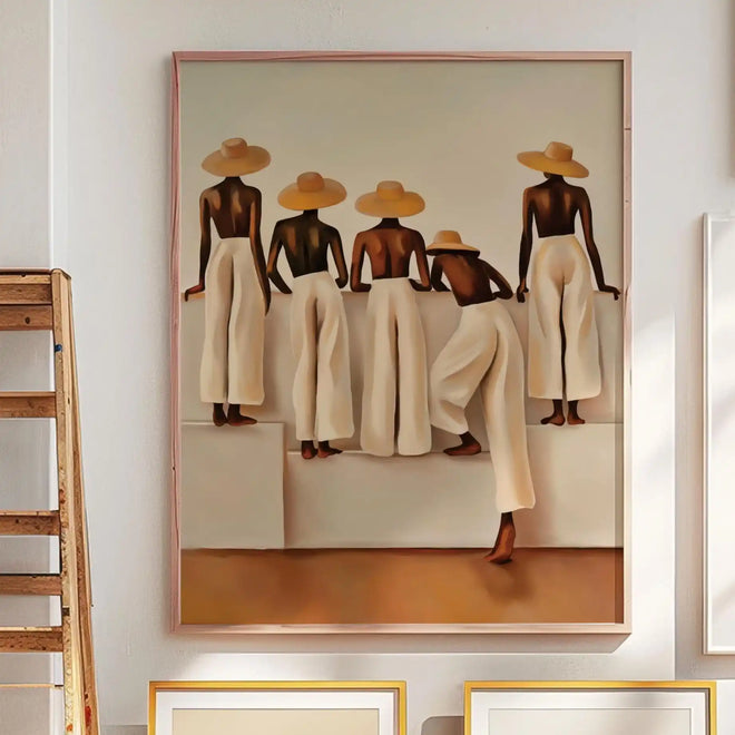 Scandi Minimalist Female Figures Canvas Art Print - The Finishing Touch Decor