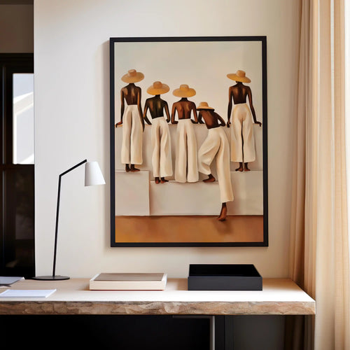 Scandi Minimalist Female Figures Canvas Art Print - The Finishing Touch Decor