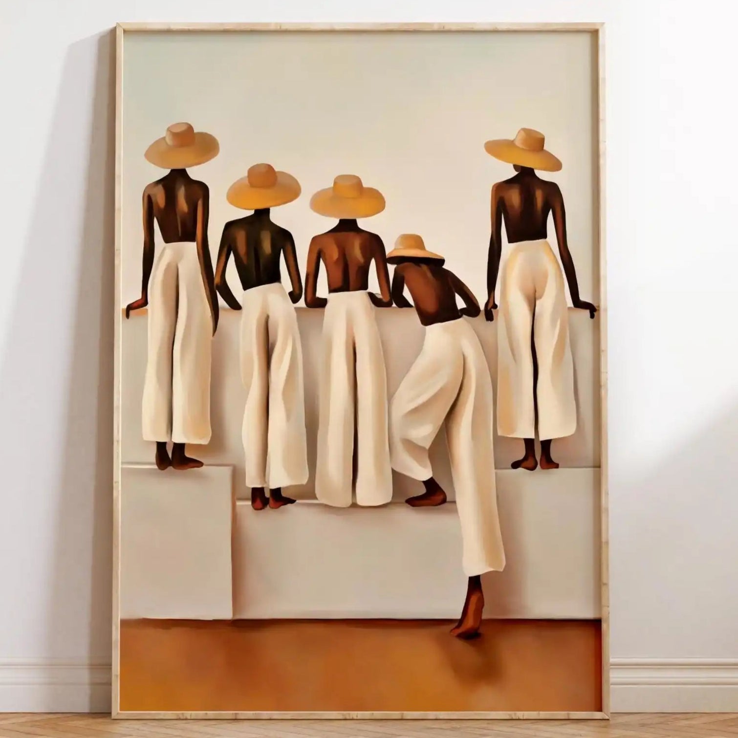 Scandi Minimalist Female Figures Canvas Art Print - The Finishing Touch Decor