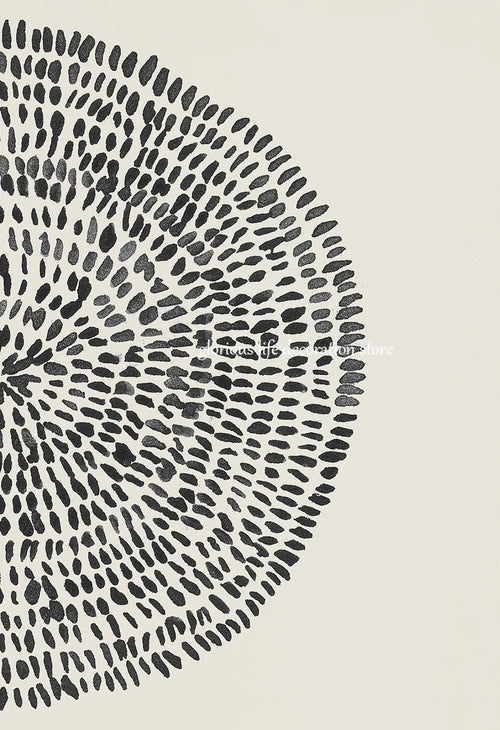 Neutral Textured Circle Abstract Boho Line Canvas Wall Art Prints - The Finishing Touch Decor