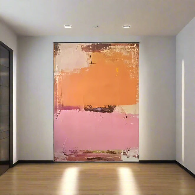 Hand-Painted Textured Nordic Minimalist Canvas Oil Painting - The Finishing Touch Decor