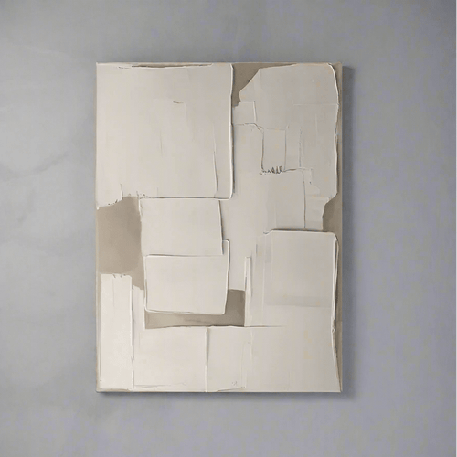 Hand-Painted Textured Nordic Minimalist Canvas Oil Painting - The Finishing Touch Decor