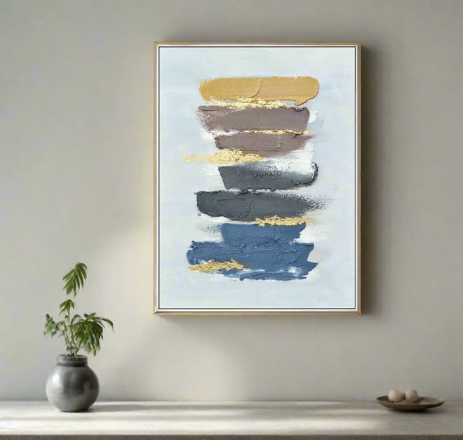 Textured Hand Painted Smudge Abstract Canvas Oil Painting - The Finishing Touch Decor