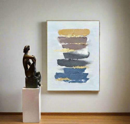 Textured Hand Painted Smudge Abstract Canvas Oil Painting - The Finishing Touch Decor