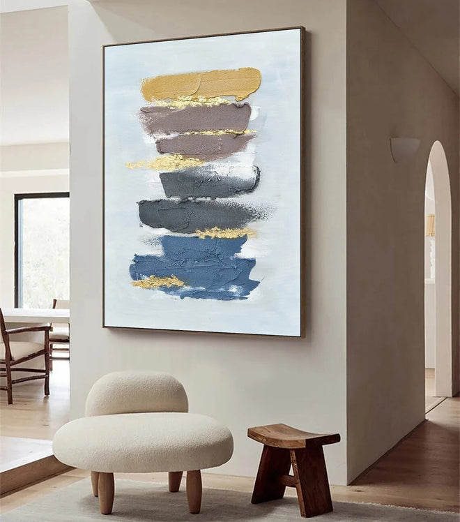 Textured Hand Painted Smudge Abstract Canvas Oil Painting - The Finishing Touch Decor