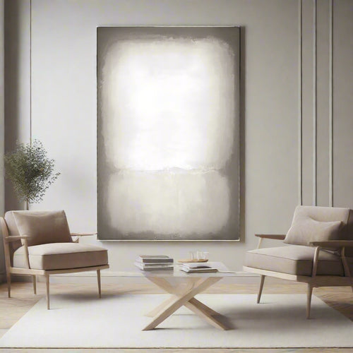 Modern Wabi Sabi Mural Handmade Abstract Oil Painting - The Finishing Touch Decor