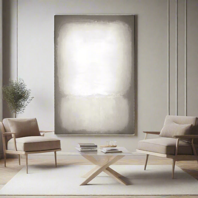 Modern Wabi Sabi Mural Handmade Abstract Oil Painting - The Finishing Touch Decor