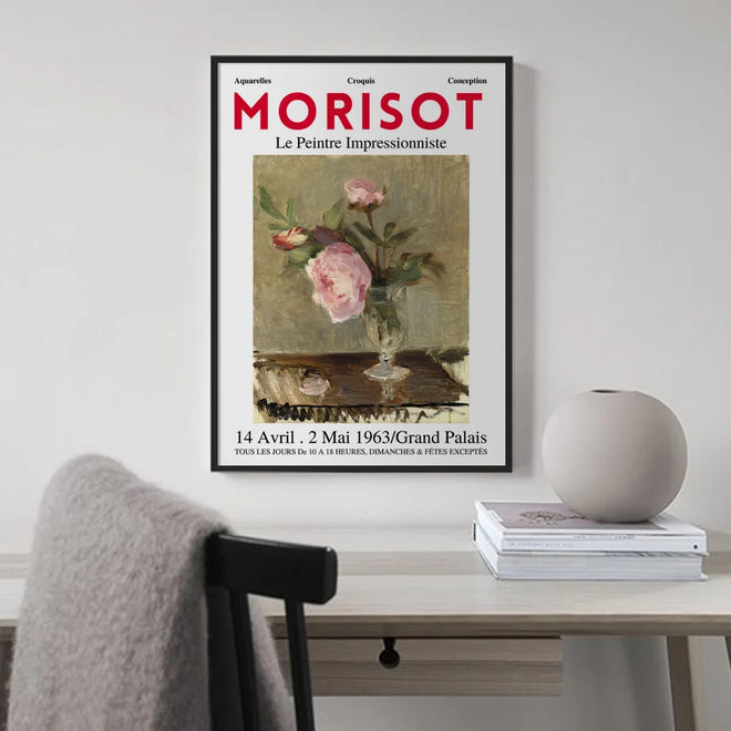 Impressionist Morisot vintage gallery canvas wall art print by The Finishing Touch Decor, 16x24 inches, featuring soft pastel brushstrokes.