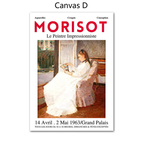 Impressionist Morisot Vintage Gallery Canvas Wall Art Prints - The Finishing Touch Decor