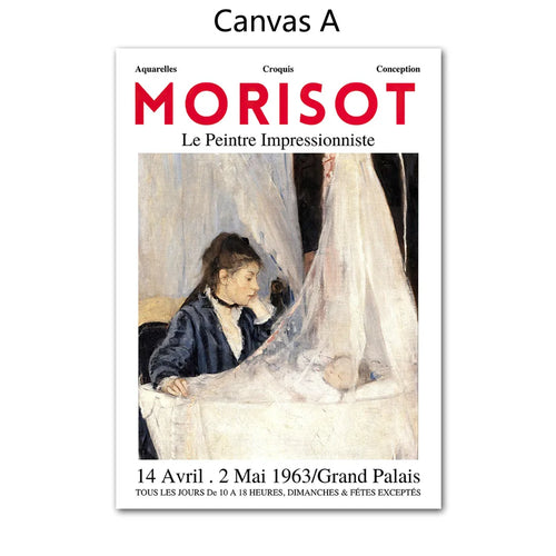 Impressionist Morisot Vintage Gallery Canvas Wall Art Prints - The Finishing Touch Decor