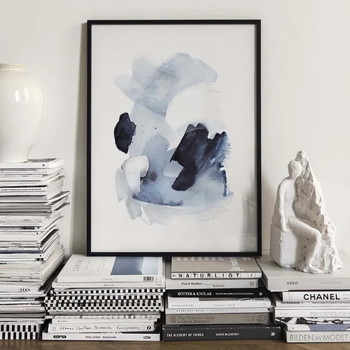 Blue Modern Minimalism Canvas Wall Art - The Finishing Touch Decor