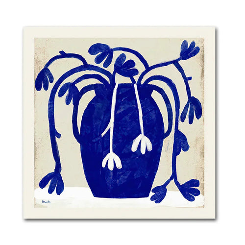 Blue Modern Minimalism Canvas Wall Art - The Finishing Touch Decor