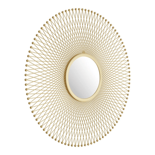 Sunburst Round Metal Gold 35" Mirror - The Finishing Touch Decor