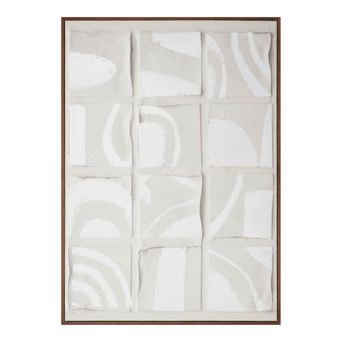 Unfolded Paper Collage Abstract Neutral Framed Wall Art - The Finishing Touch Decor