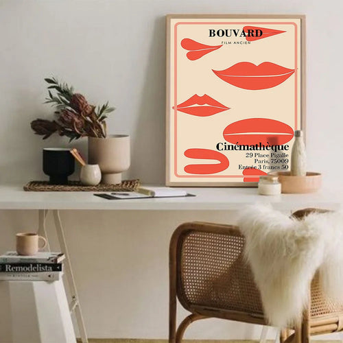 Kiss Vintage French Movie Ad Poster Canvas Wall Print - The Finishing Touch Decor