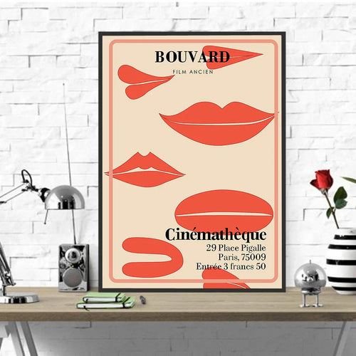 Kiss Vintage French Movie Ad Poster Canvas Wall Print - The Finishing Touch Decor