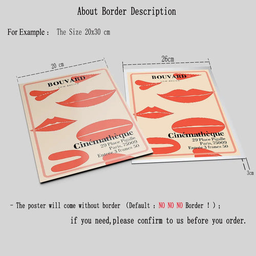 Kiss Vintage French Movie Ad Poster Canvas Wall Print - The Finishing Touch Decor