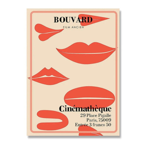 Kiss Vintage French Movie Ad Poster Canvas Wall Print - The Finishing Touch Decor