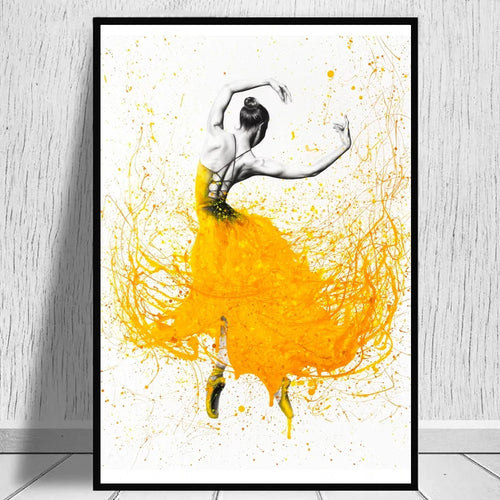 Graffiti Canvas Painting Color Painted Art Posters Ballet Miss Actress Dance Pictures Home Decor Prints Living Room Decoration