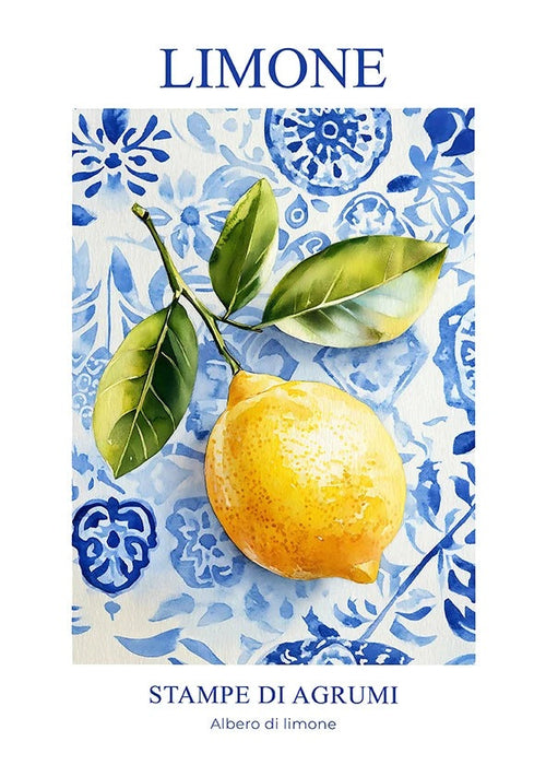 Retro Lemon Garden Canvas Poster Wall Art Print - The Finishing Touch Decor