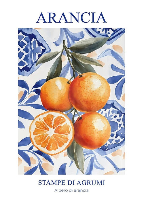 Retro Lemon Garden Canvas Poster Wall Art Print - The Finishing Touch Decor