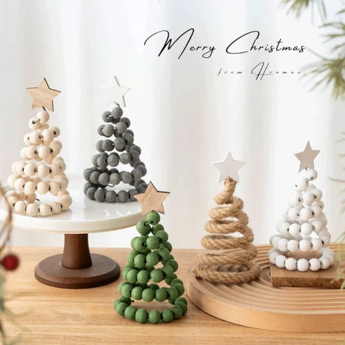 Wooden Christmas Tree Rustic Table Decorations
