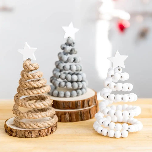 Wooden Christmas Tree Rustic Table Decorations