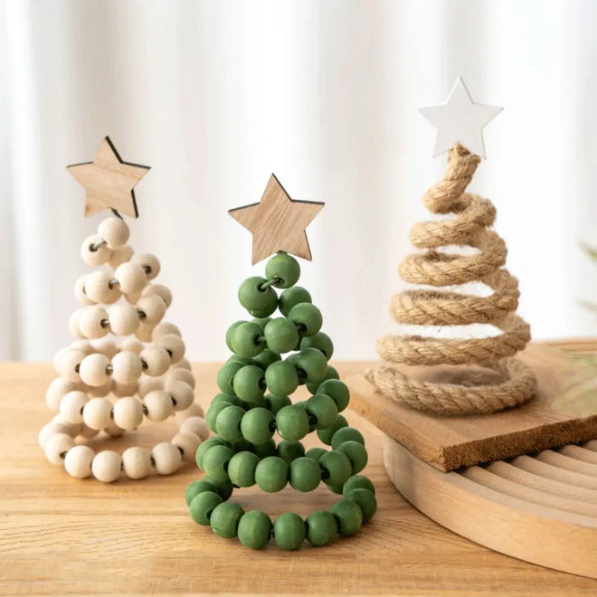 Wooden Christmas Tree Rustic Table Decorations