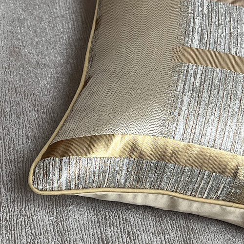 Shiny Holiday Accessories With Gold Stripe Decoration, cushion cover And Pillowcase without pillow core