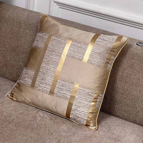 Shiny Holiday Accessories With Gold Stripe Decoration, cushion cover And Pillowcase without pillow core