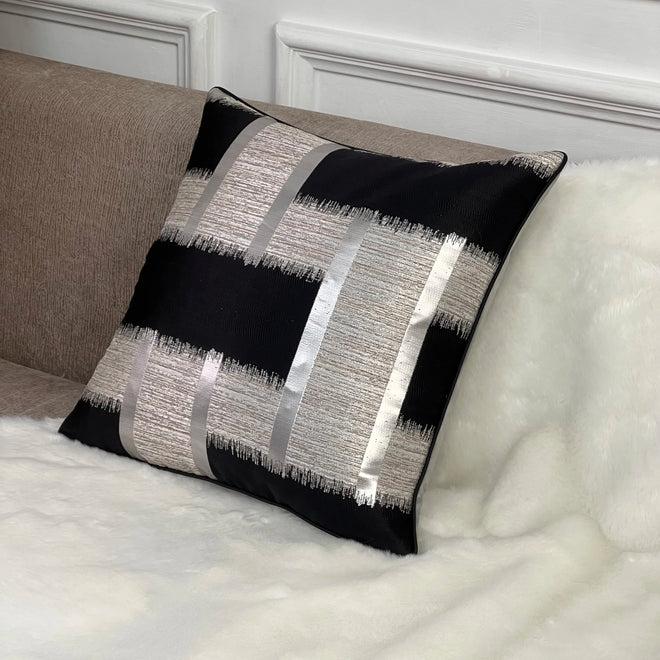 Shiny Holiday Accessories With Gold Stripe Decoration, cushion cover And Pillowcase without pillow core