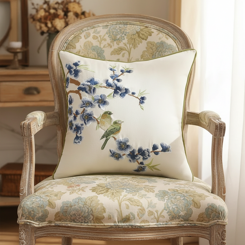 Nature & Bird Pattern Farmhouse Throw Pillow Covers