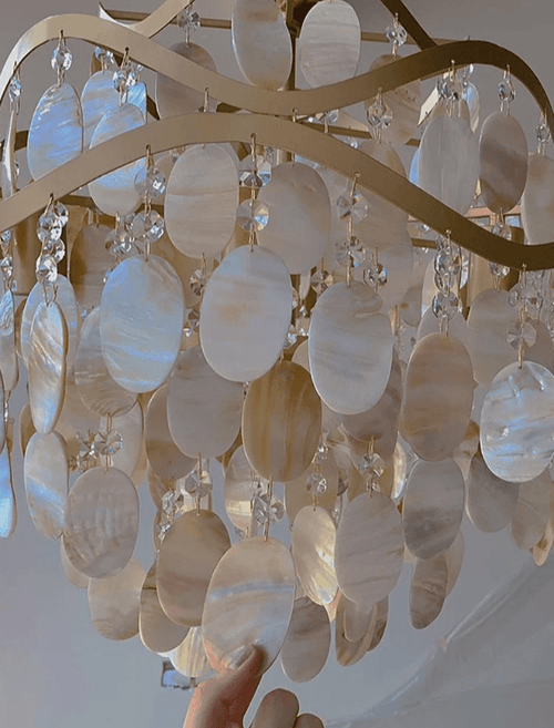 Conch Shell Coastal Pendant Chandelier Lighting - The Finishing Touch Decor