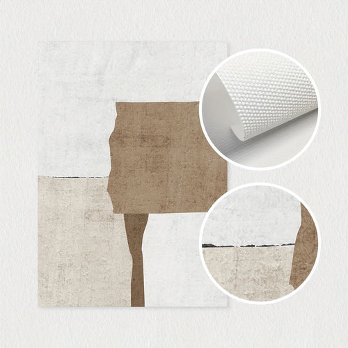 Minimalist Neutral Canvas Wall Art Prints - Set of 3