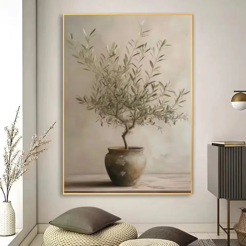 Terracotta Pottery Neutral Canvas Wall Art Print