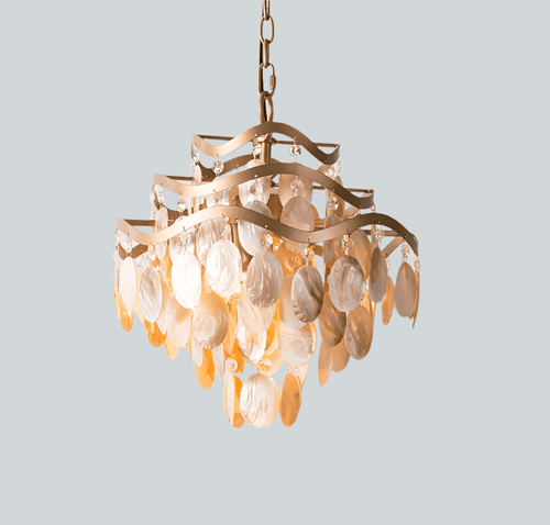 Conch Shell Coastal Pendant Chandelier Lighting - The Finishing Touch Decor