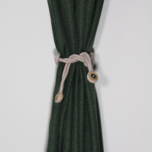 Braided Cotton Rope Magnetic Tieback Curtain Holder - The Finishing Touch Decor