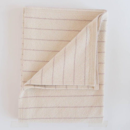 Cotton Blush Pinstripe Hamptons Throw Blanket - The Finishing Touch Decor