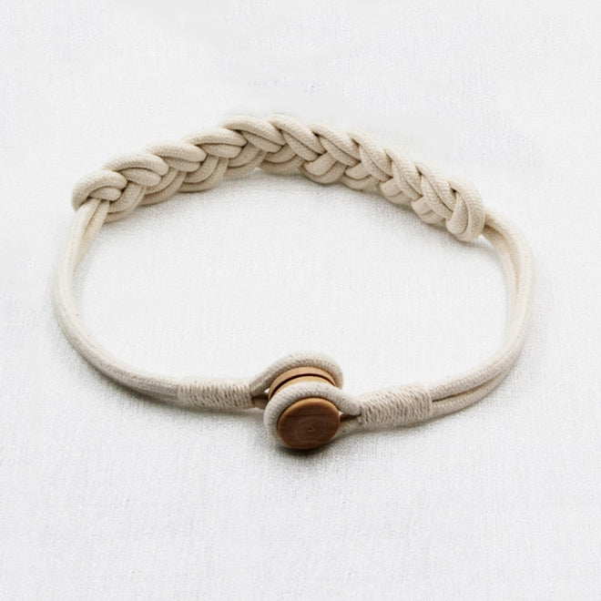 Braided Cotton Rope Magnetic Tieback Curtain Holder - The Finishing Touch Decor